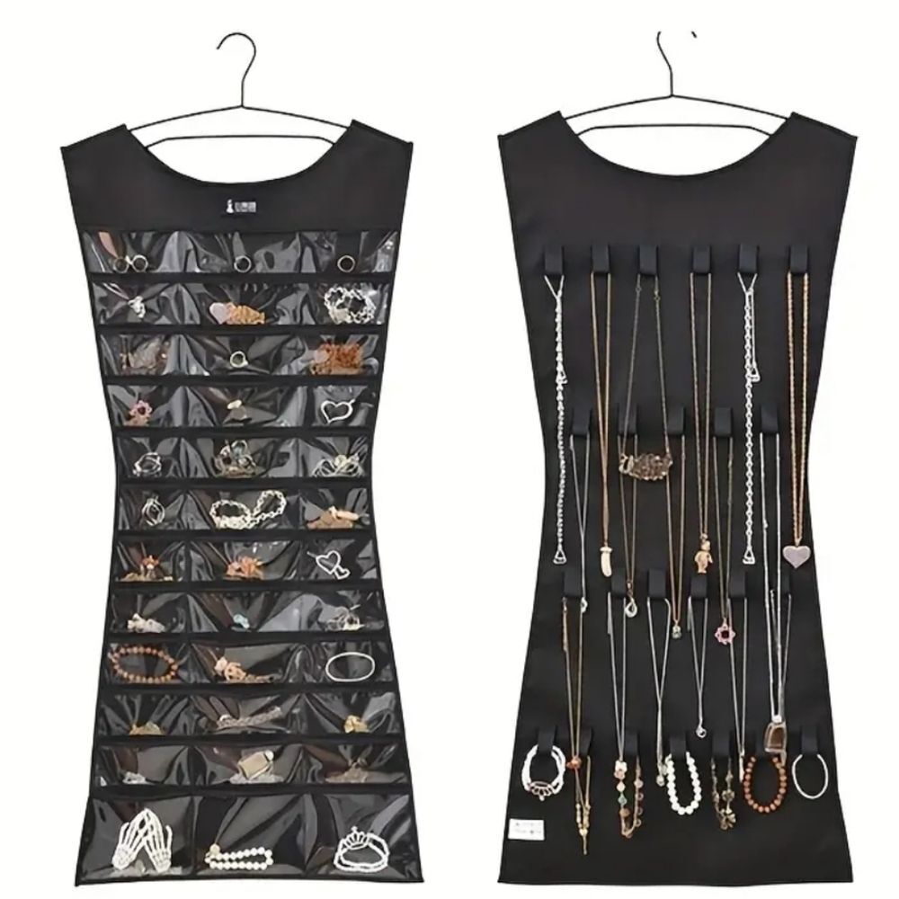 Hanging Jewelry organizer pouch necklace accessory storage space saver